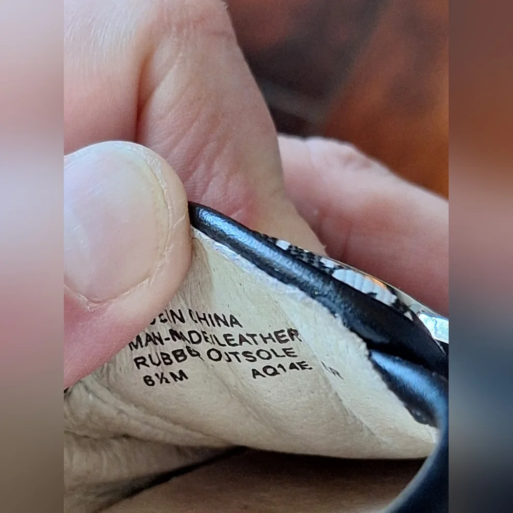 Michael Kors Houndstooth MK Logo Ballet Flats Size 6.5 Black White - Picture 8 of 9